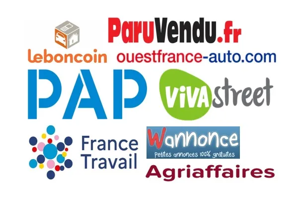 Logos der besten Kleinanzeigen-Websites in Frankreich